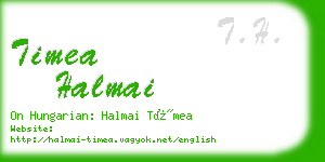 timea halmai business card